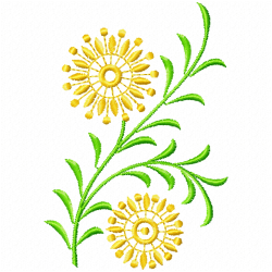 Flowers And Tree Embroidery Design 9